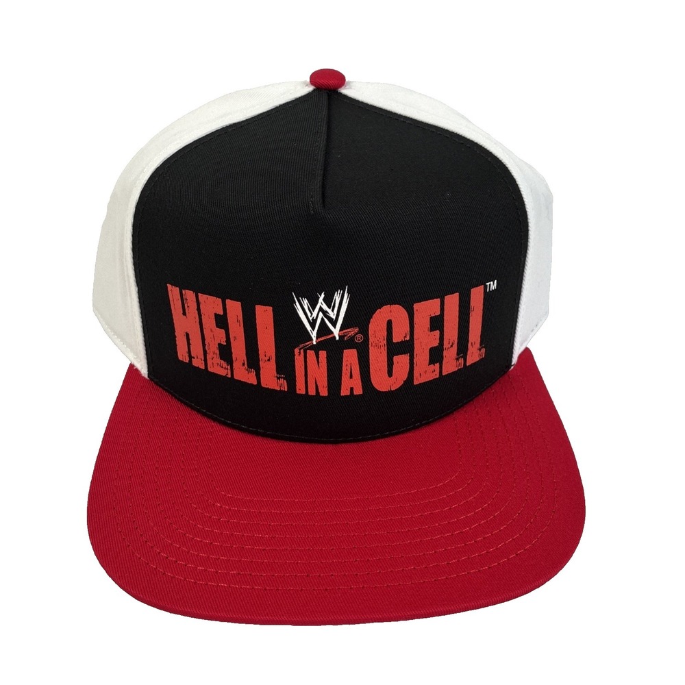 Hell in a Cell Ripple Junction Adjustable Hat Black Red WWE Snapback Cap NWT New